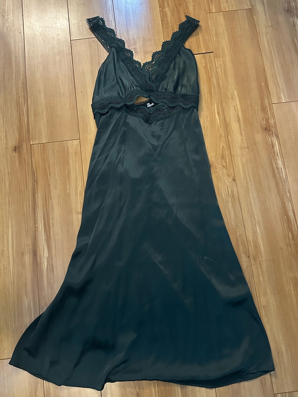 The Kooples NWT Forest Green Guipure Lace Midi Dress, Size M (2)